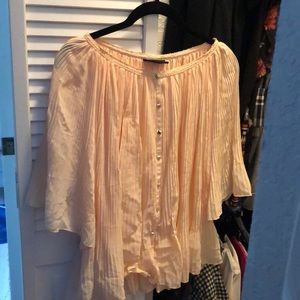 Peach pleated top